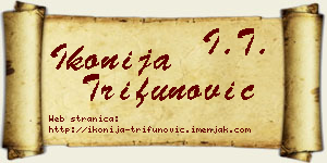 Ikonija Trifunović vizit kartica